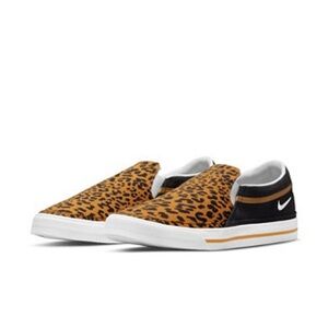 Nike Court Legacy Leopard Slip On Sneaker